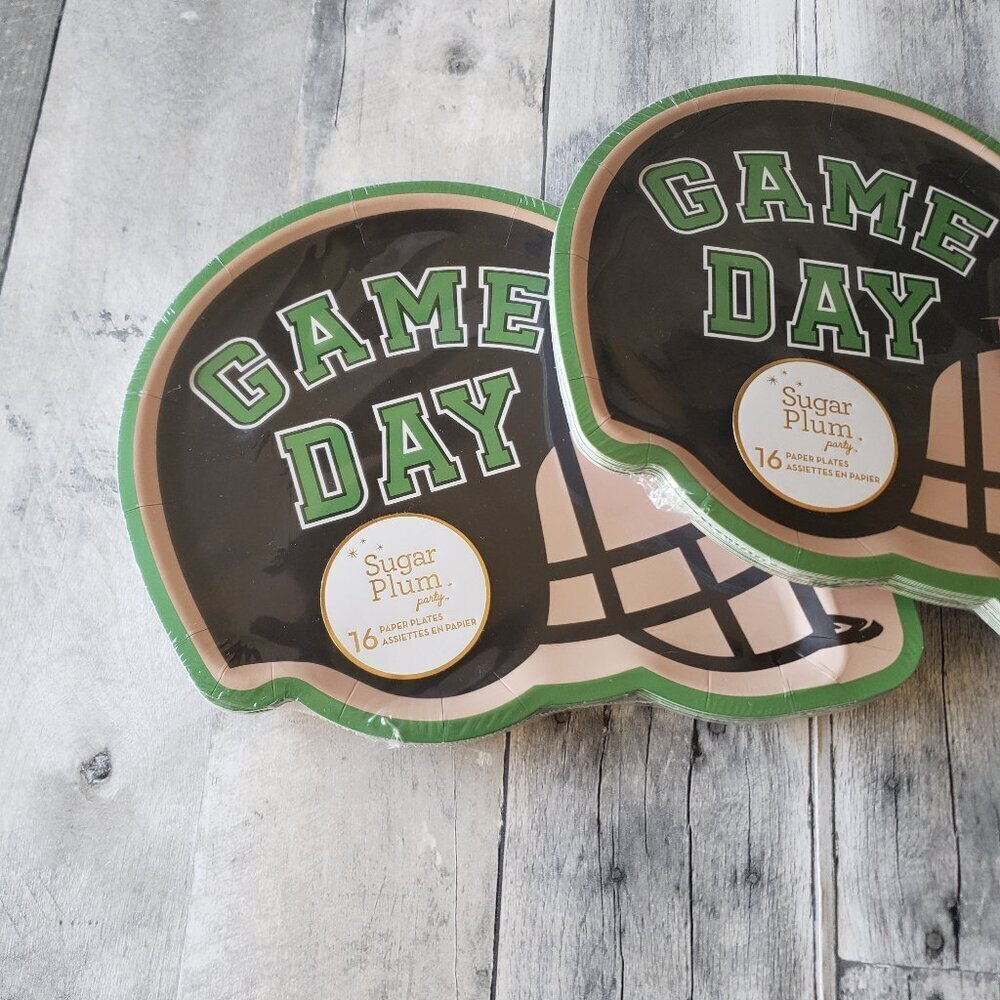 NWT - Game day Football Helmet Paper Plates (32ct)